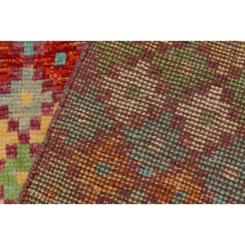 Eclectic Balochi Mullen Rust/Blue Hand Knotted Wool Rug - 4'6'' x 7'11''
