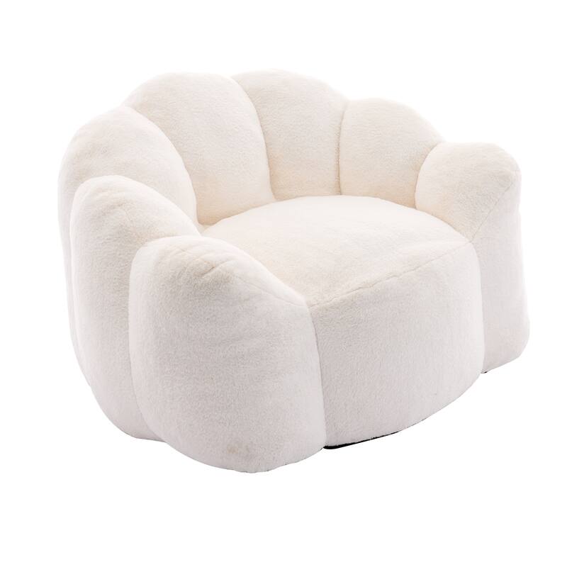 Lotus Type Compression Lazy Sofa Oversized Bean Bag Sofa Accent Chair for Adults with Pull Strap and Non-slip Base, Easily Moved