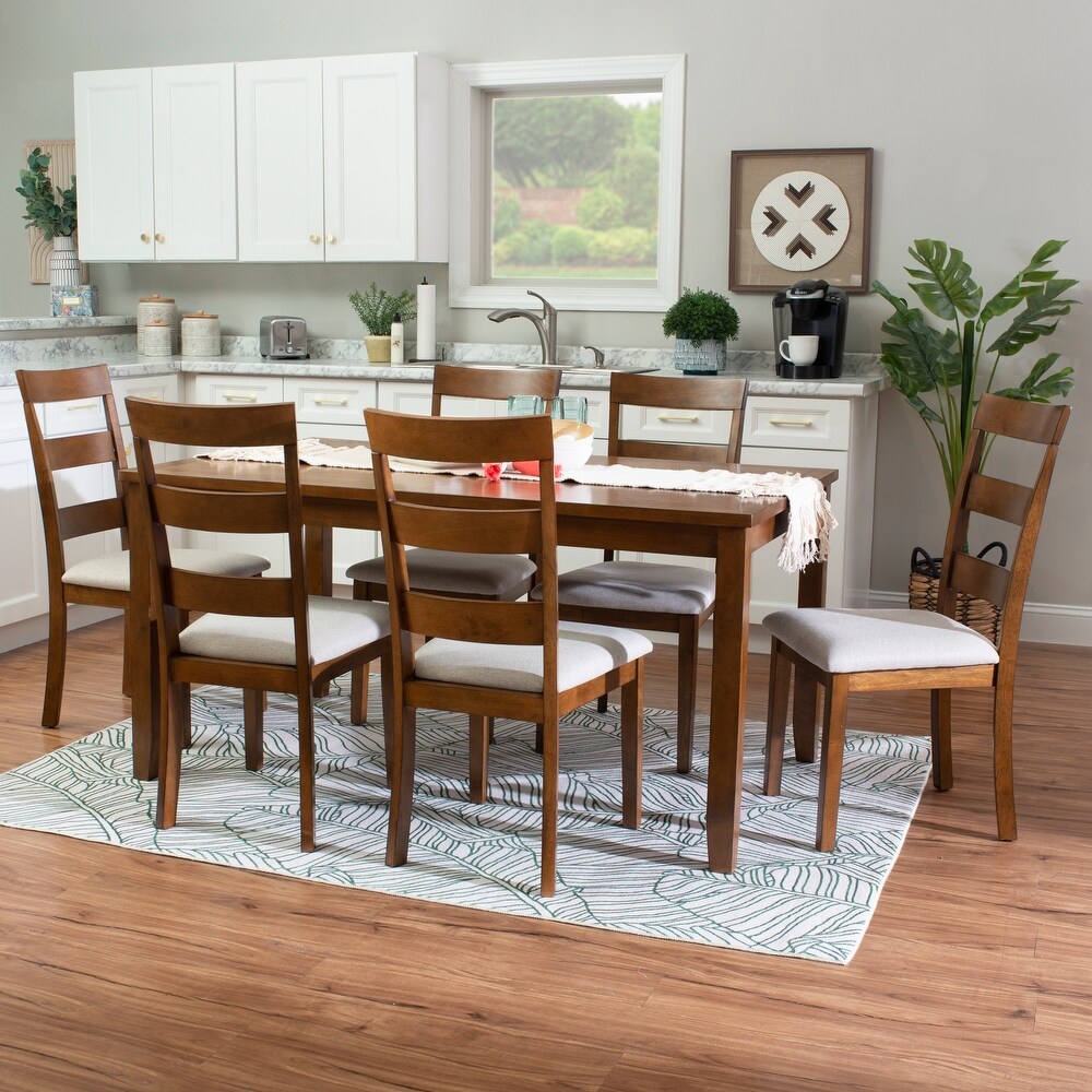 W. Trends 7 Piece Modern Farmhouse Dining Set