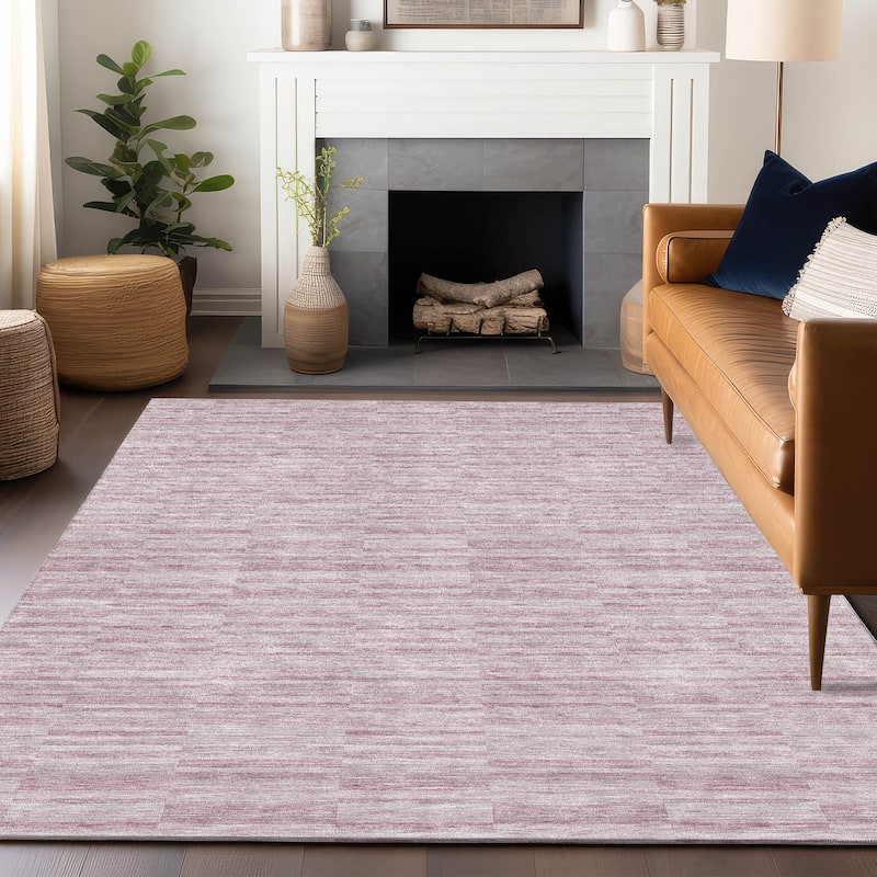 Premium Washable Super Soft Ombre Geo Stripe Mayfield Rug