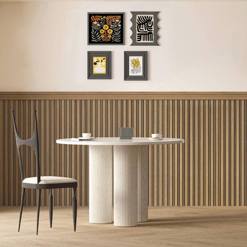 Art3d Decorative PS Wall Panel Kit with Trim, 12 Panels & 4 Edge Strips - N/A