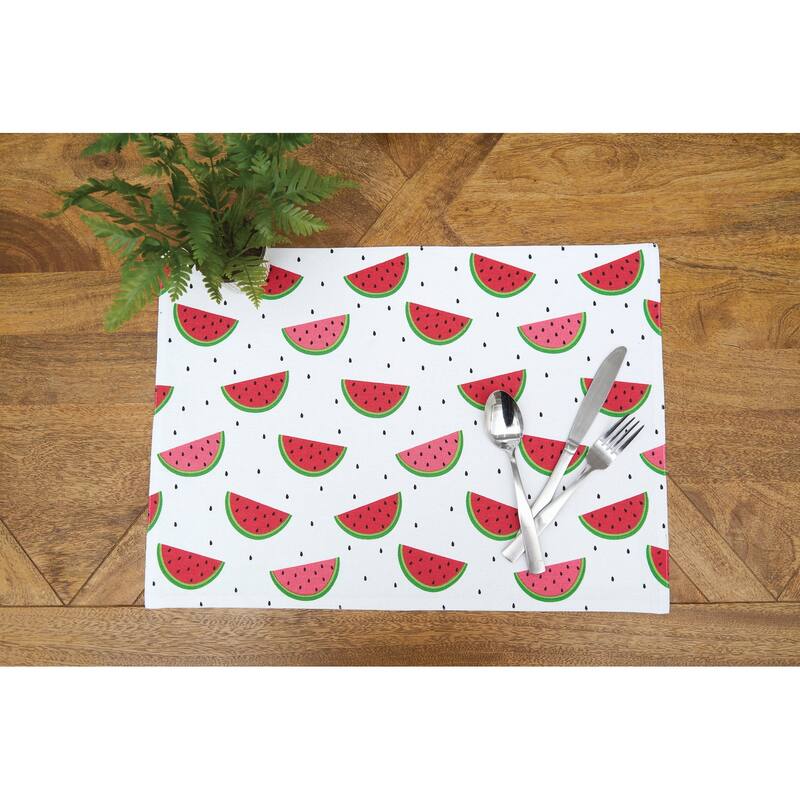 Watermelon Whimsy Placemats Set of 6, 14" x 20"
