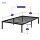 Sleeplanner 14 Inch Platform Easy Assembly Steel Bed Frame with upgraded Frame Construction Twin Size