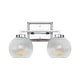 preview thumbnail 1 of 9, Golden Lighting 3094-BA2 Elliott 2 Light 16" Wide Vanity Light Chrome / Alabaster Glass