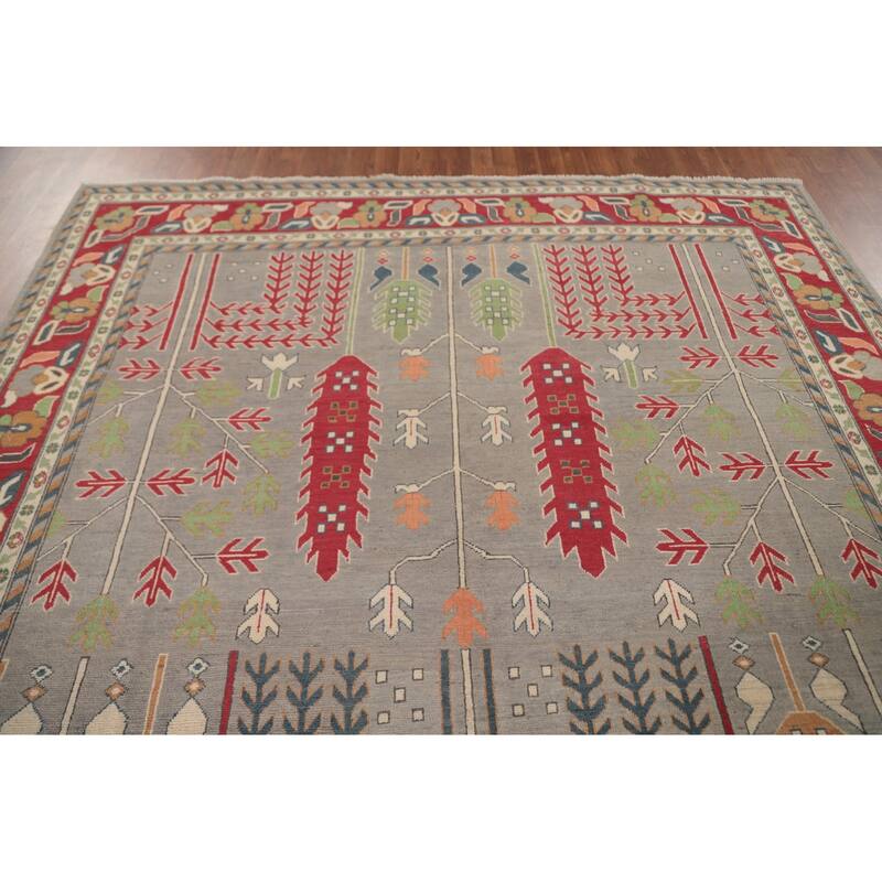 Kazak Oriental Area Rug Handmade Living Room Wool Carpet - 8'0" x 11'7"