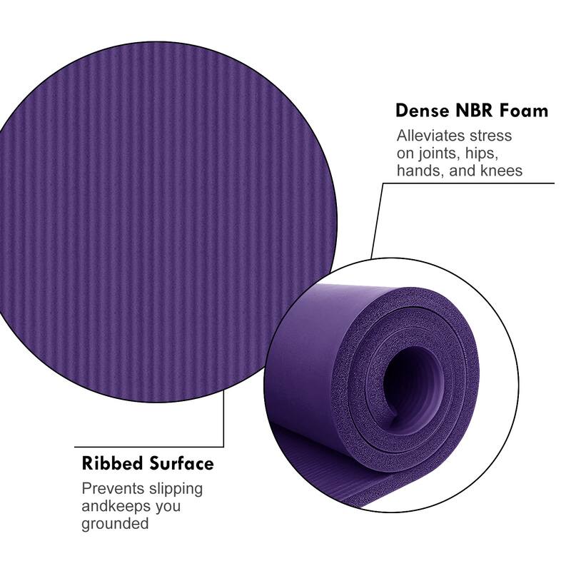 Pro Space High Density Yoga Mat 24 in. W x 72 in.x 0.8 in. Pilates Exercise Mat Non Slip (12 sq. ft.)