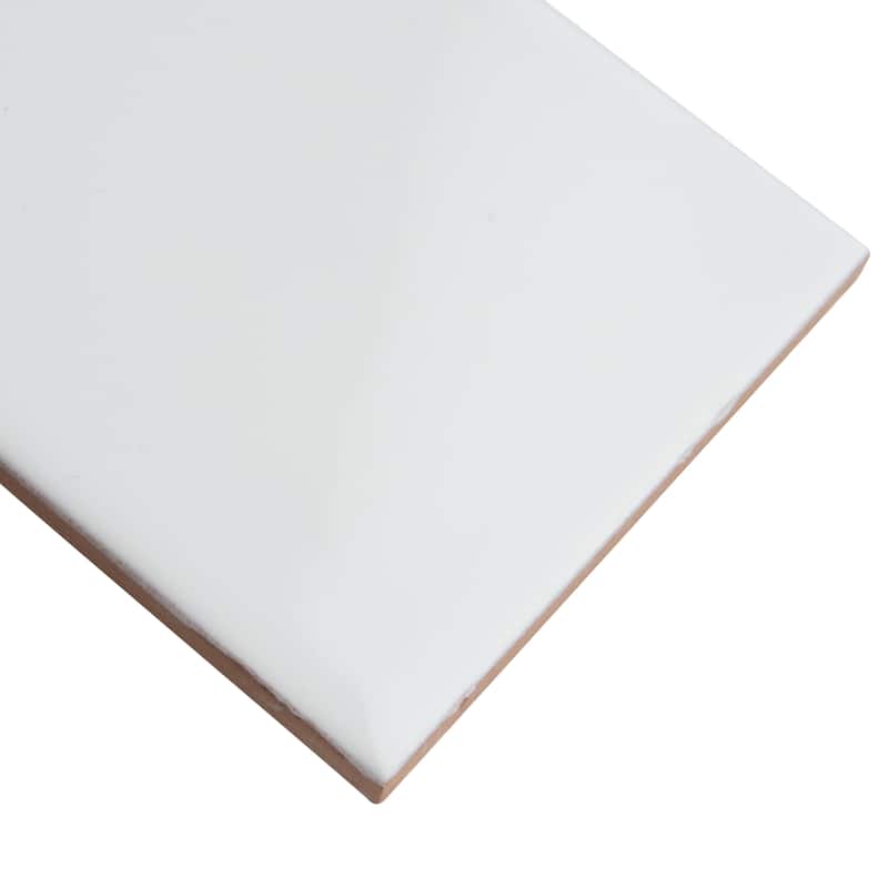 Merola Tile Park Slope Subway Glossy White 3"x 6" Ceramic Wall Tile