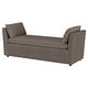 preview thumbnail 4 of 6, Robin Upholstered Accent Bench with Armrests Brown - 64.25'' X 22.50'' X 24.75''