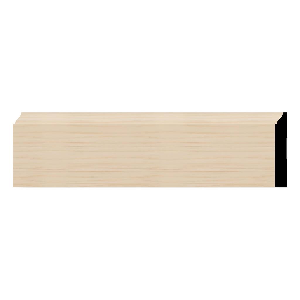 WM620: 9/16-in D x 4-1/4-in W x 96-in L Americraft Solid Hardwood Stain Grade Ogee Base Moulding