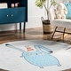 preview thumbnail 8 of 11, Nuloom Eowyn SpinClean Modern Rabbit Machine Washable Kids Area Rug