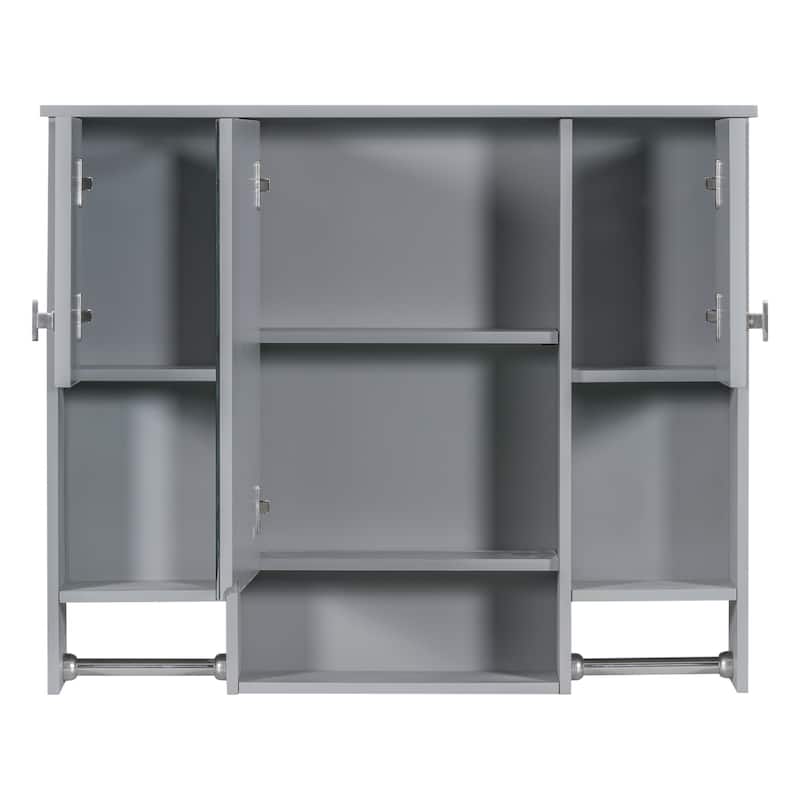 Roomfitters 35'' x 28'' Modern Wall Mounted Bathroom Storage Cabinet with Mirror, Bathroom Wall Cabinet with Medicine Storage