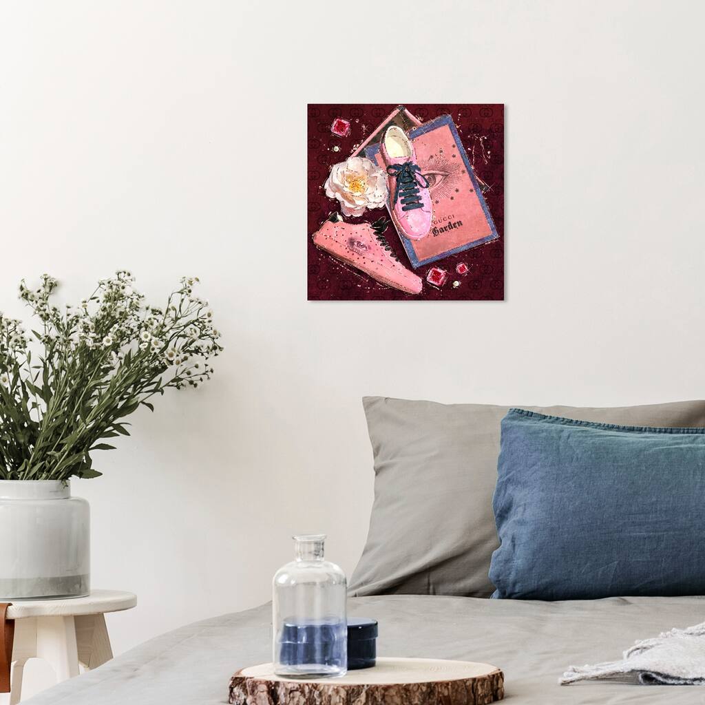 Wynwood Studio Canvas Fashion and Glam Secret Treasures Pink and Modern & Contemporary Wall Art Canvas Print