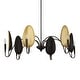 preview thumbnail 9 of 13, Uttermost Warwick 6 Light Matte Black Chandelier - 41.5"W x 41.5"D x 19"H