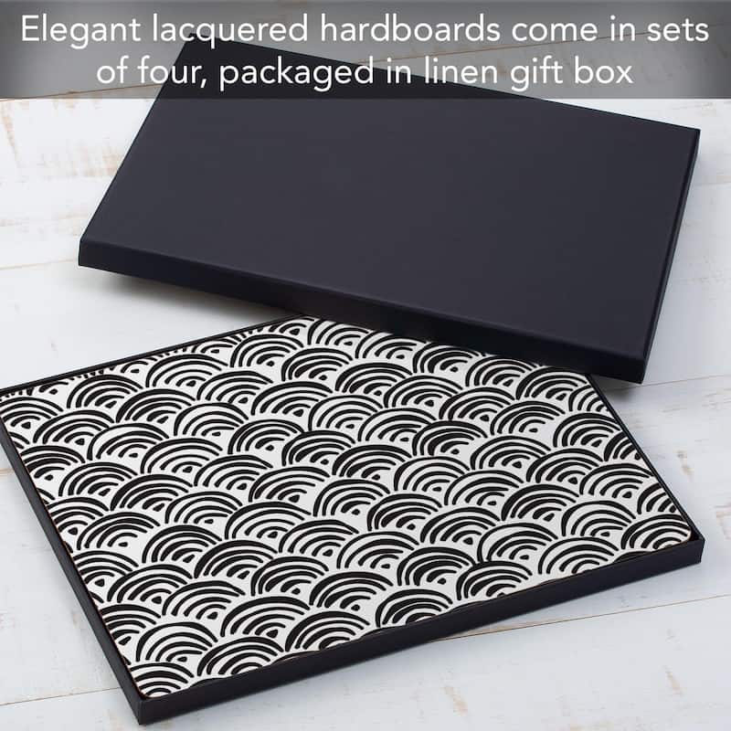 Arches Decorative Hardboard Placemats with Protective Cork Backing 4 Pack Heat Tolerant and Easily Wipes Clean