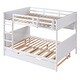 preview thumbnail 22 of 22, Full Over Full Bunk Bed with Twin Trundle and Bookshelf, Solid Pine Wood Frame, Separable Design, for Kids and Teens