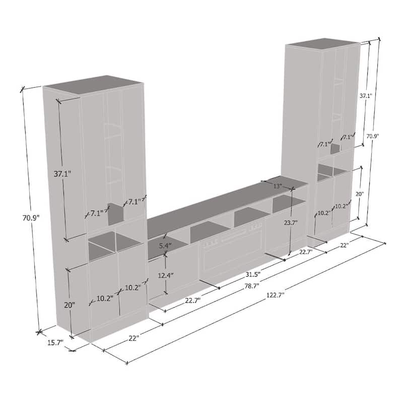 Disparo BL05-BK-BK Entertainment Center