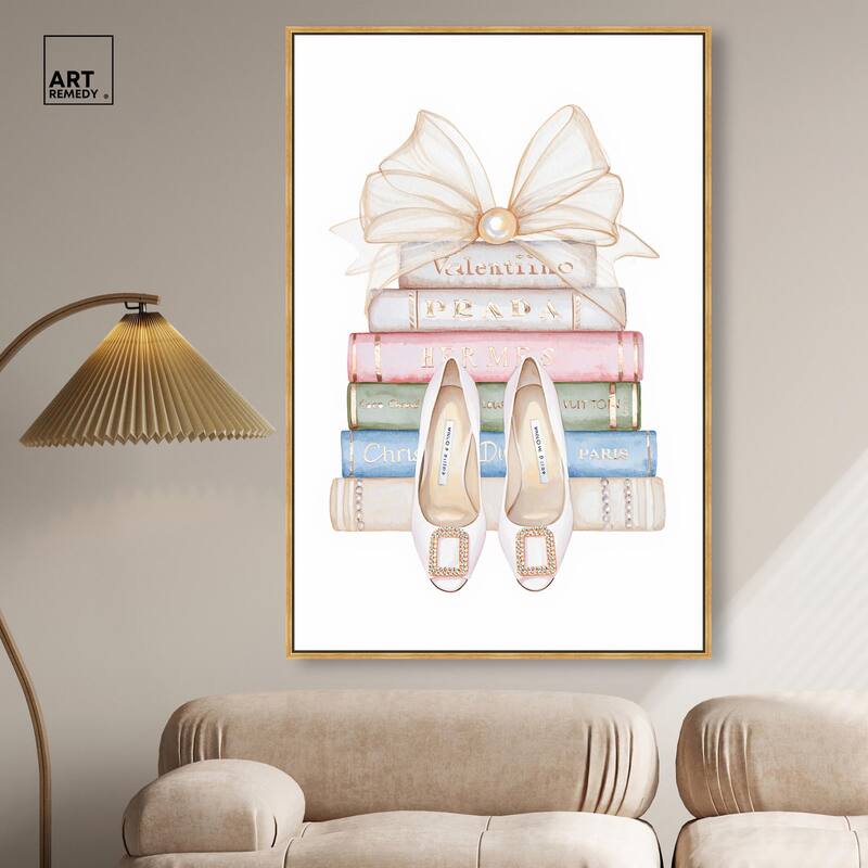 Bow And Buckles Canvas by Art Remedy