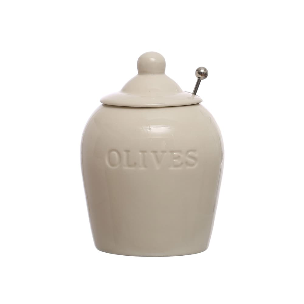 Gibson Home Village Vines 1.2 Quart Stoneware Canister With