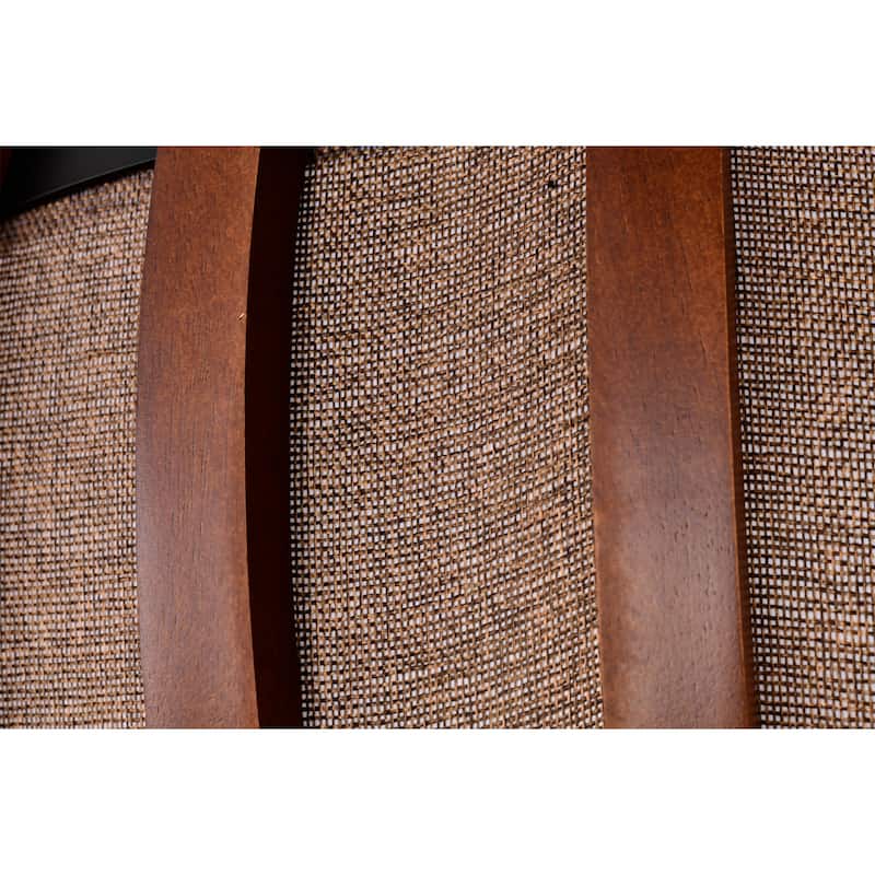 Drevmore Fabric and Wood Lighted Ceiling Fan Fandelier - Brown