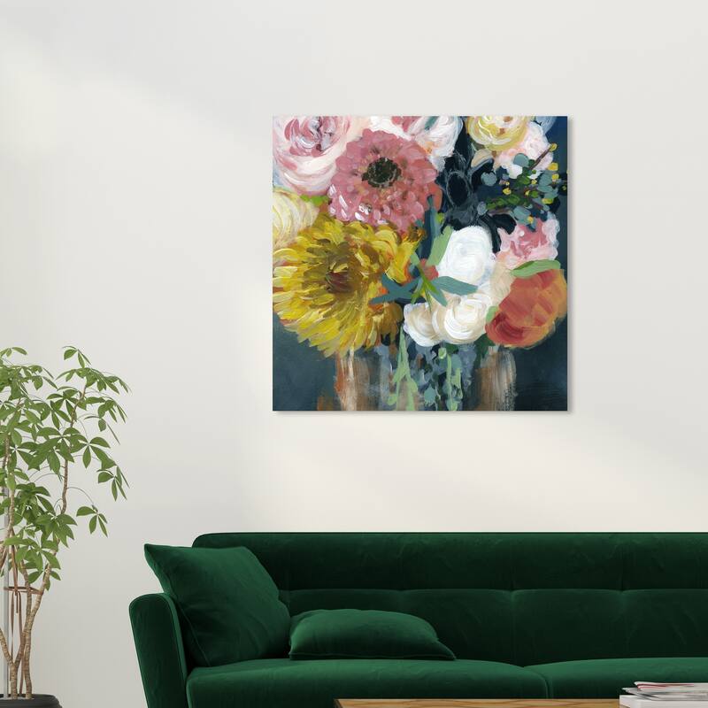 Wynwood Studio Canvas Floral and Botanical Spring Loving Square Pink and Traditional Wall Art Canvas Print - 30 x 30