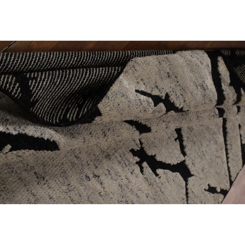 Hand Knotted Oriental 100% Wool Carpet Modern All-Over Beige & Ivories Moroccan Area Rug - 8' 0'' X 5' 2''