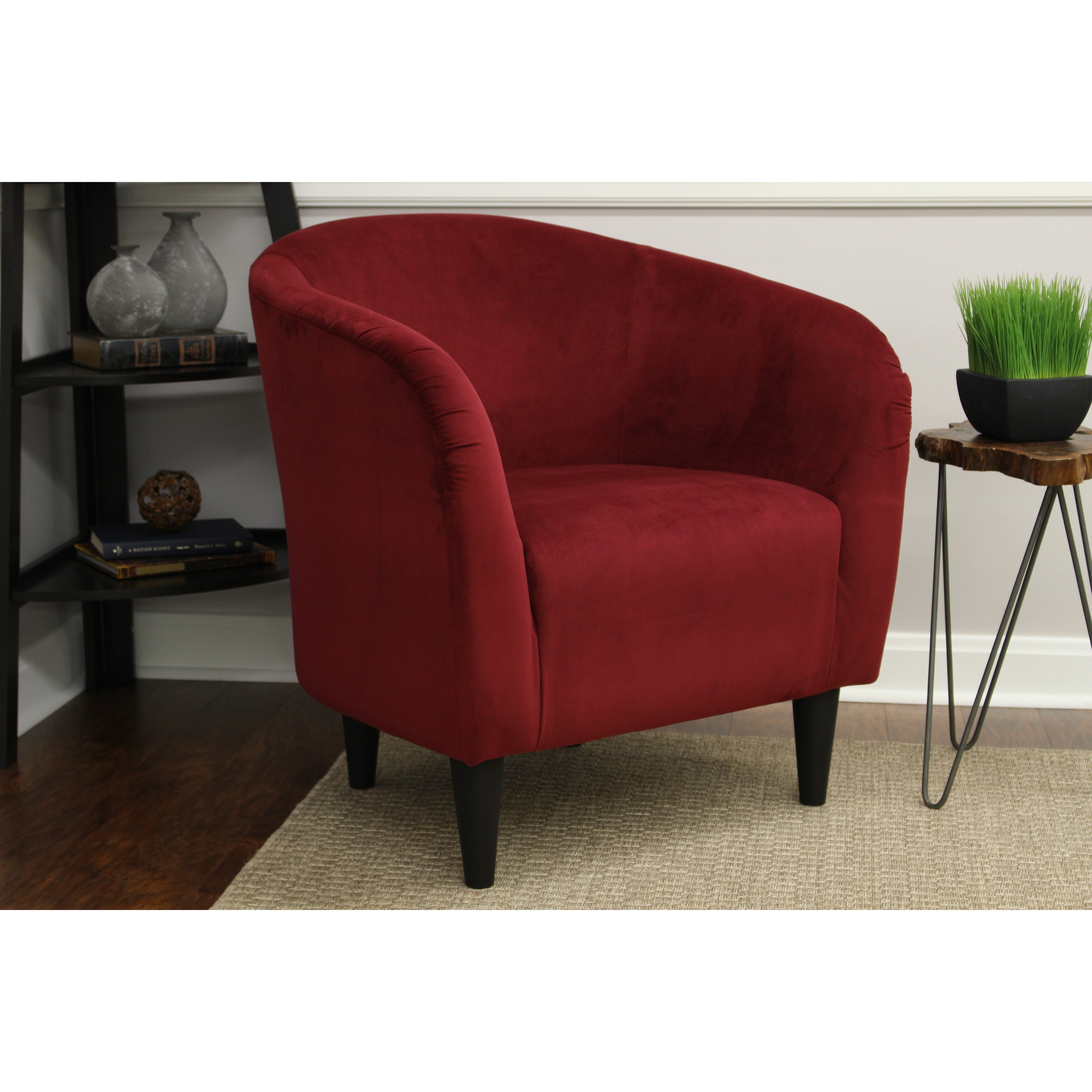 Mainstays faux leather bucket accent chair outlet
