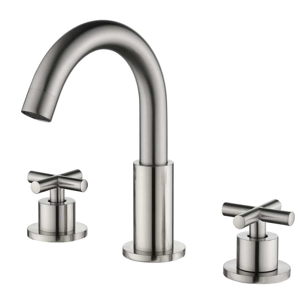 Modland 3-Hole Bathroom Faucet with 360-degree Swivel Spout & CEC Certified, Gold/Black/Nickel