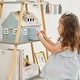 preview thumbnail 3 of 5, Olivia's Little World Quaint Portable Doll Cottage - Blue