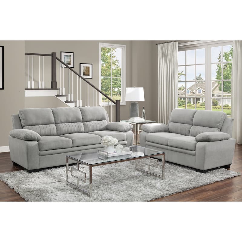 Marjy Gray Fabric Love Seat