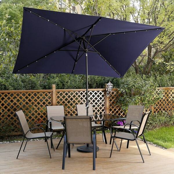 best patio umbrella lights for outdoors ZNYCYE Patio Umbrella Solar Lights with 8 Lighting Modes - Upgraded Larger  Solar Panel Clip 5V 152 LEDs Umbrella Lights Outdoor Waterproof for Patio  Beach Tent Camping Garden Decor, Warm White