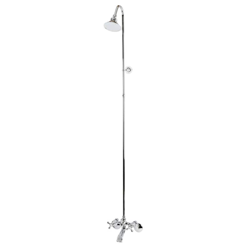 Vintage Shower Combo in Polished Brass