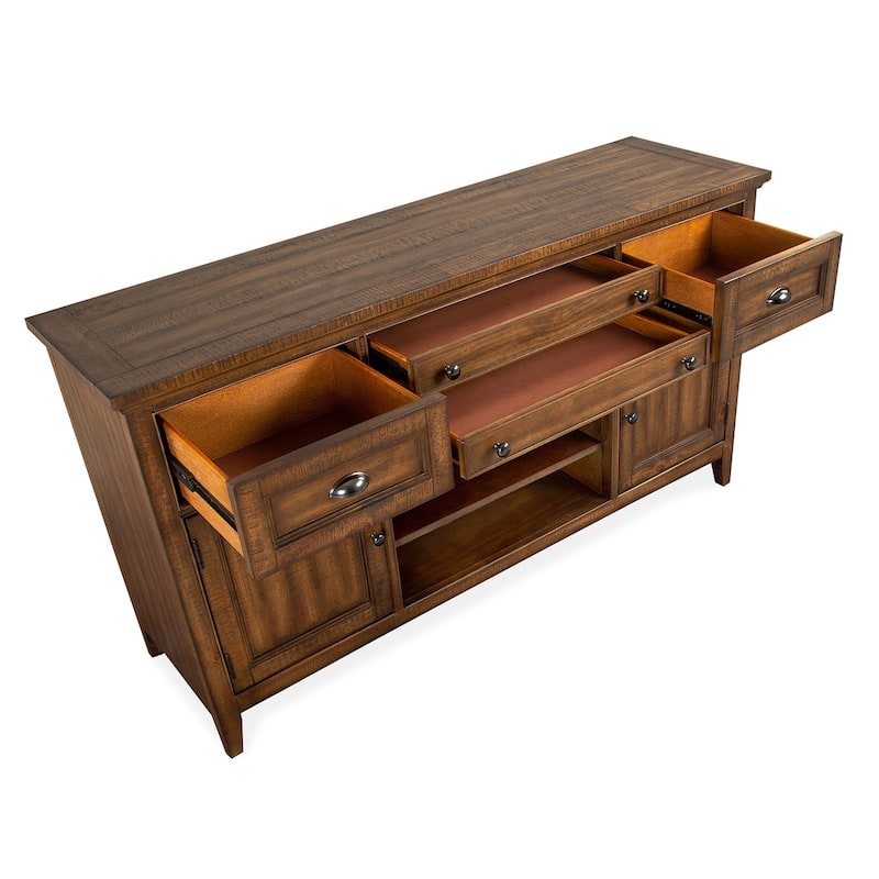 Magnussen Home Bay Creek Toasted Nutmeg Buffet - 66''W x 19''D x 36''H