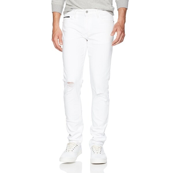 white distressed skinny jeans mens