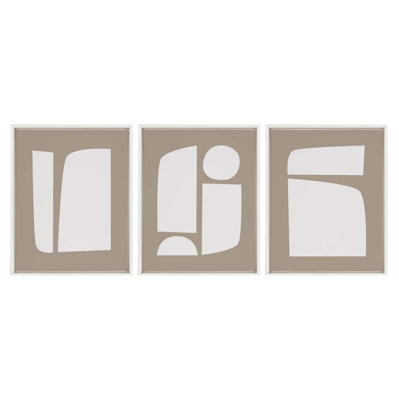 Kate and Laurel Sylvie Aztec Shape Canvas Art by Creative Bunch Studio