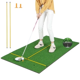 Costway 5 x 3 FT Golf Hitting Mat Artificial Indoor Outdoor Turf Golf - See Details