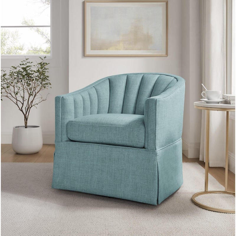 Sunveil Skirted Swivel Accent Chair by Greyson Living