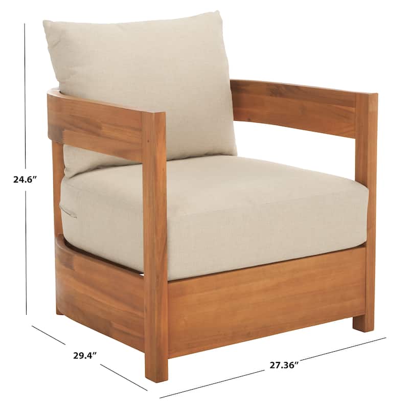 SAFAVIEH Outdoor Living Kento Armchair (Set of 2) - 27"W x 29"D x 25"H
