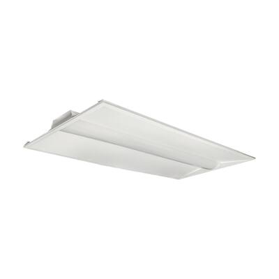 2X4 Single Basket LED Troffer Fixture Wattage CCT Lumens Selectable