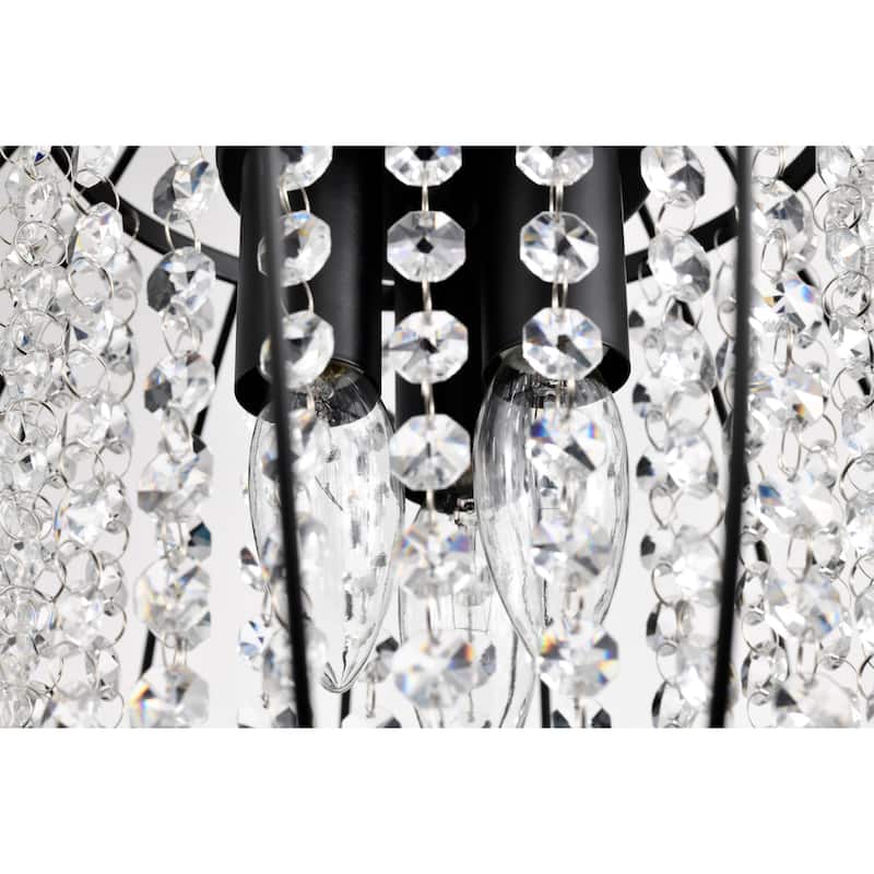 Kate Traditional Crystal Antique Chandelier Bronze and Black Finish