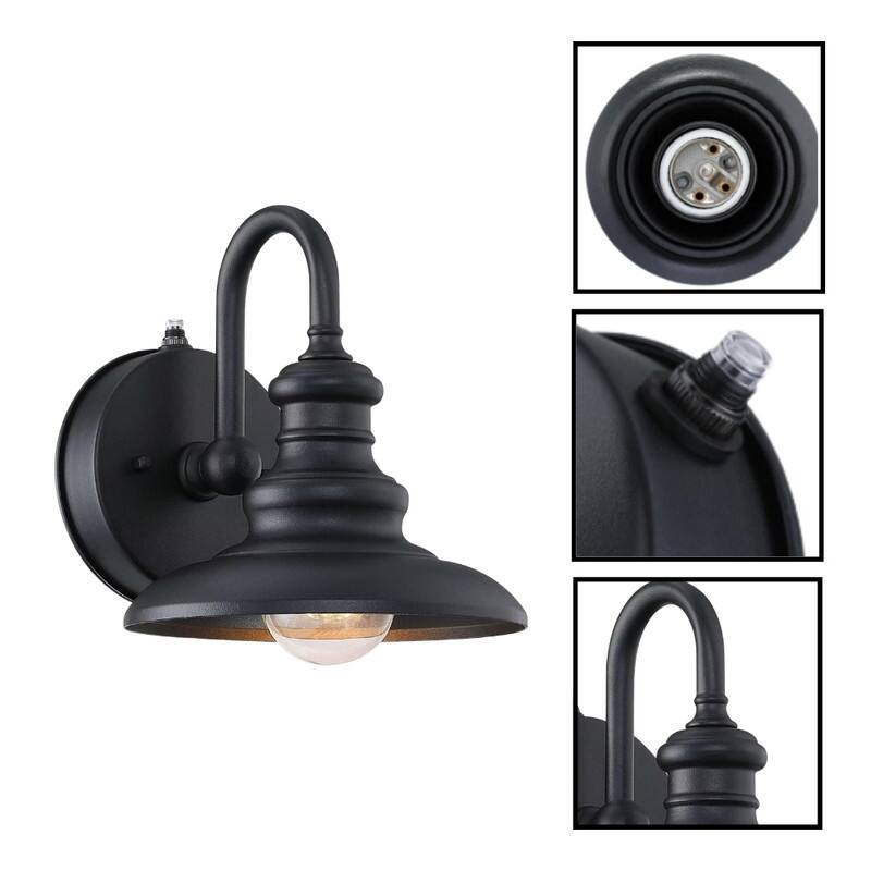 E26 wall sconce black wall light fixture metal wall light
