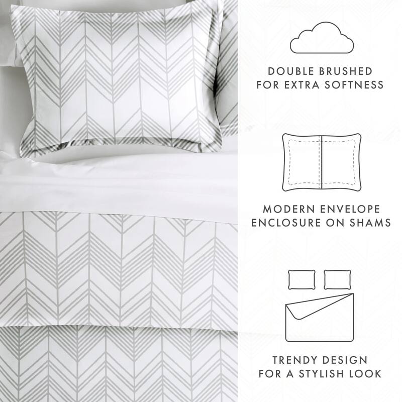 Becky Cameron Alps Chevron 3 Piece Duvet Cover Set