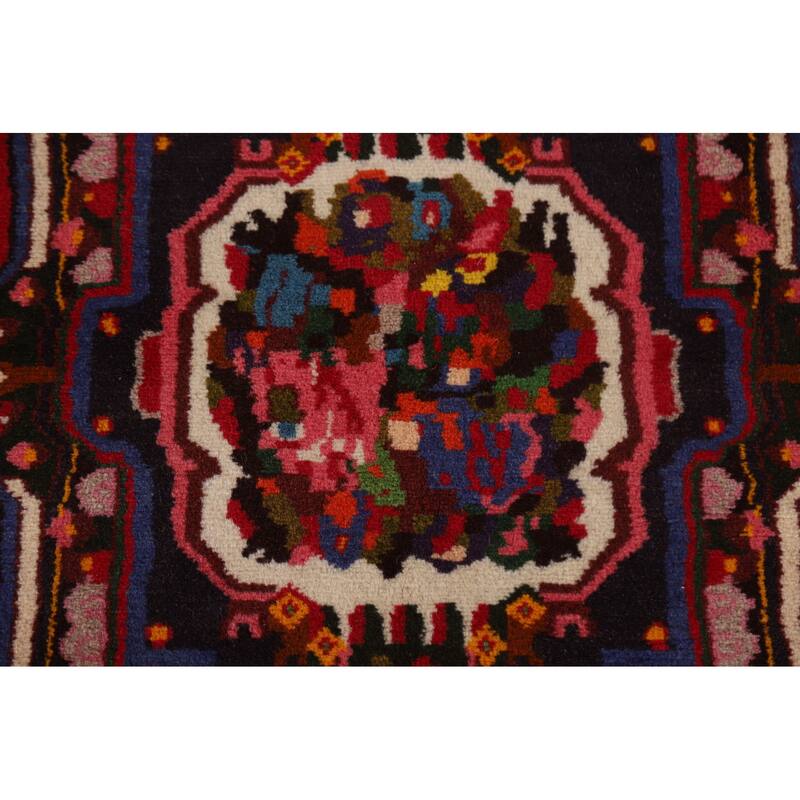 Hand Knotted Oriental 100% Wool Carpet Traditional Medallion Red Bakhtiari Area Rug - 4' 7'' X 3' 6''