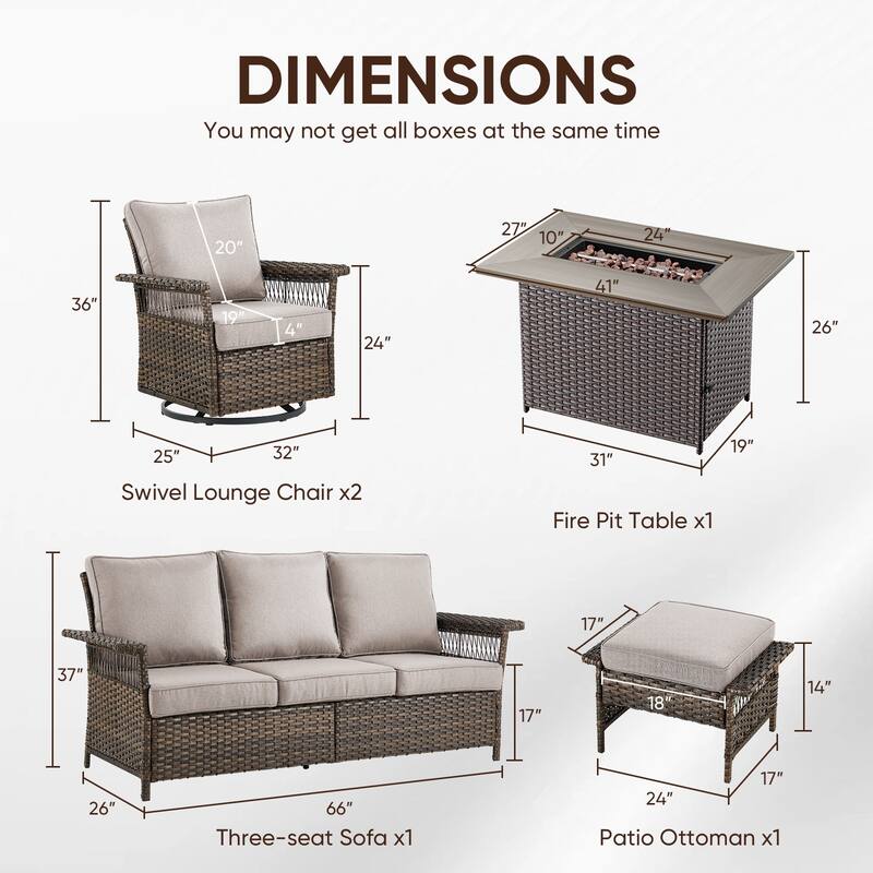 Gymojoy Patio Furniture Set with Professional Outdoor Cushions