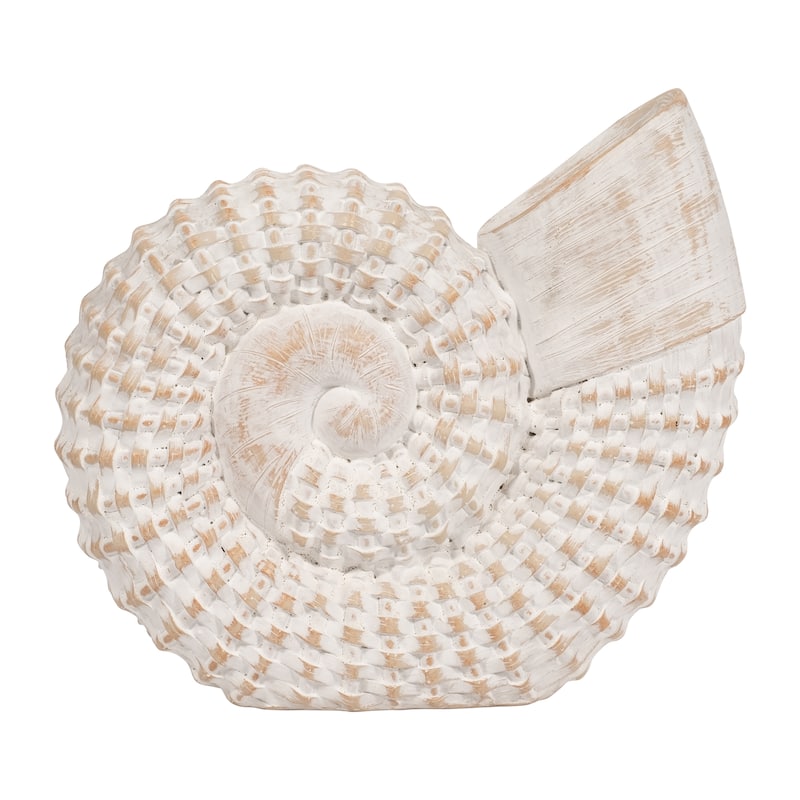 Sagebrook Home Ceramic Shell Figurine - Elegant Home Decor Accent Piece