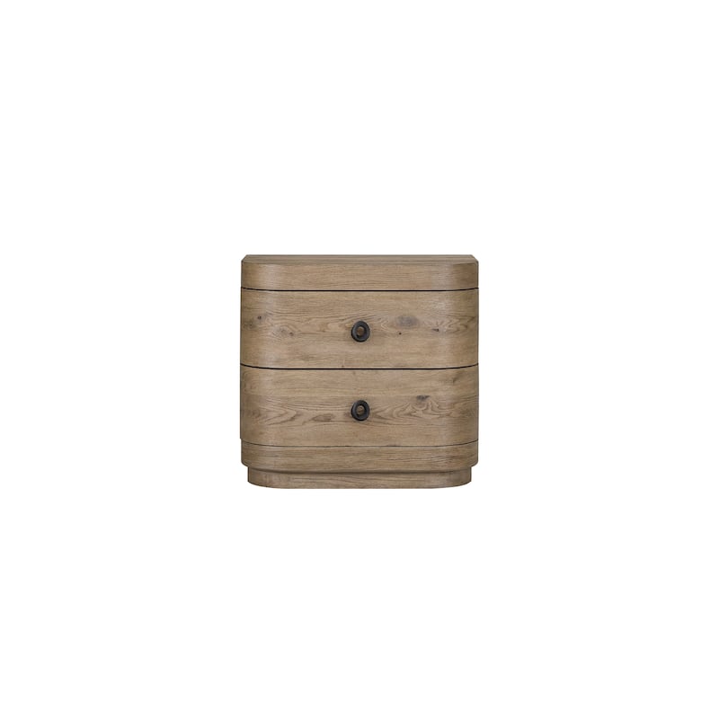 Large 2-Drawer Nightstand in English Knotty Oak - Oak