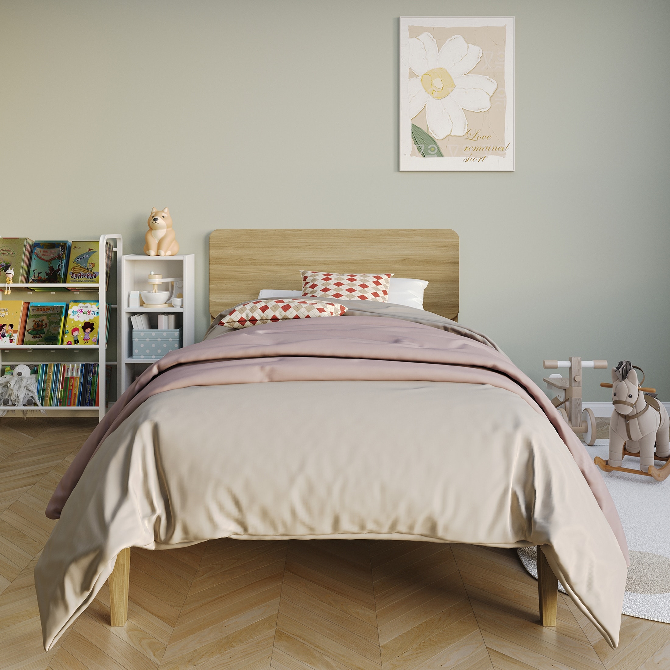 CraftPorch Minimalist Wooden Bed