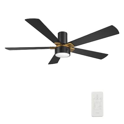 CARRO Hedland 52" 5-Blade Smart Ceiling Fan with LED Light and Remote-Flush Mount - N/A