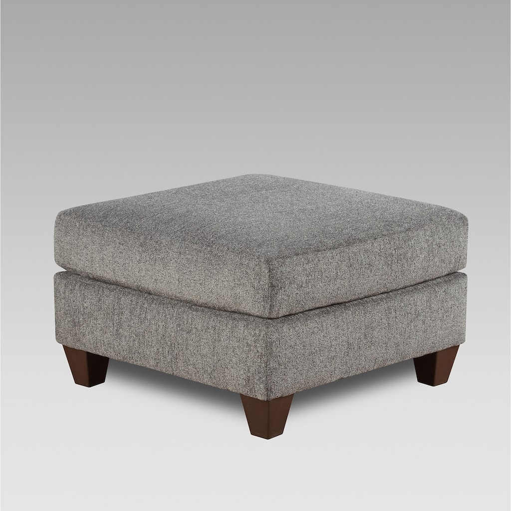 Roundhill Furniture Davoz Upholstered Cocktail Ottoman, Tori Slate