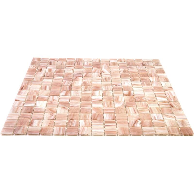 Apollo tile 12" x 12" Celestial Glossy Linen Beige Glass Tile (20 sq ft/case) - 20 Pack