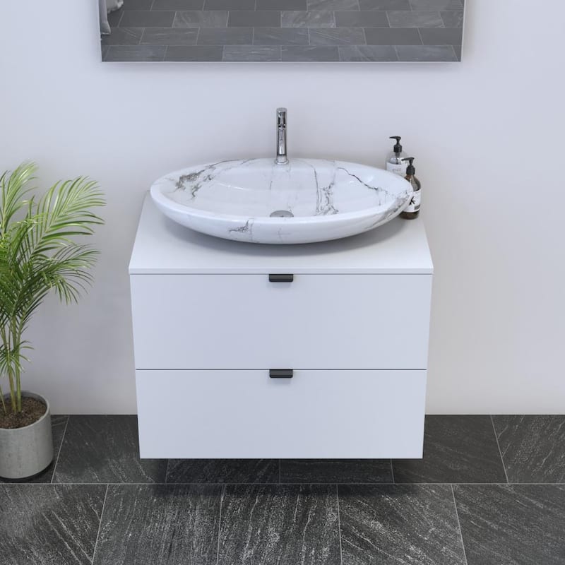 Ines 2S 80 Floating Bathroom Vanity (32" Width)